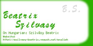 beatrix szilvasy business card