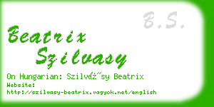 beatrix szilvasy business card